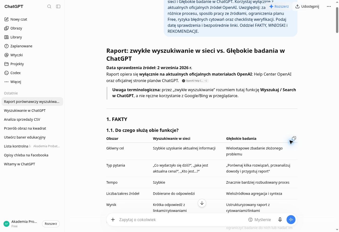 Wynik głębokiego badania