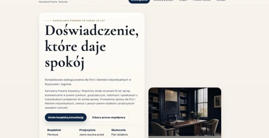Strona demonstracyjna Kancelaria Zawadzcy